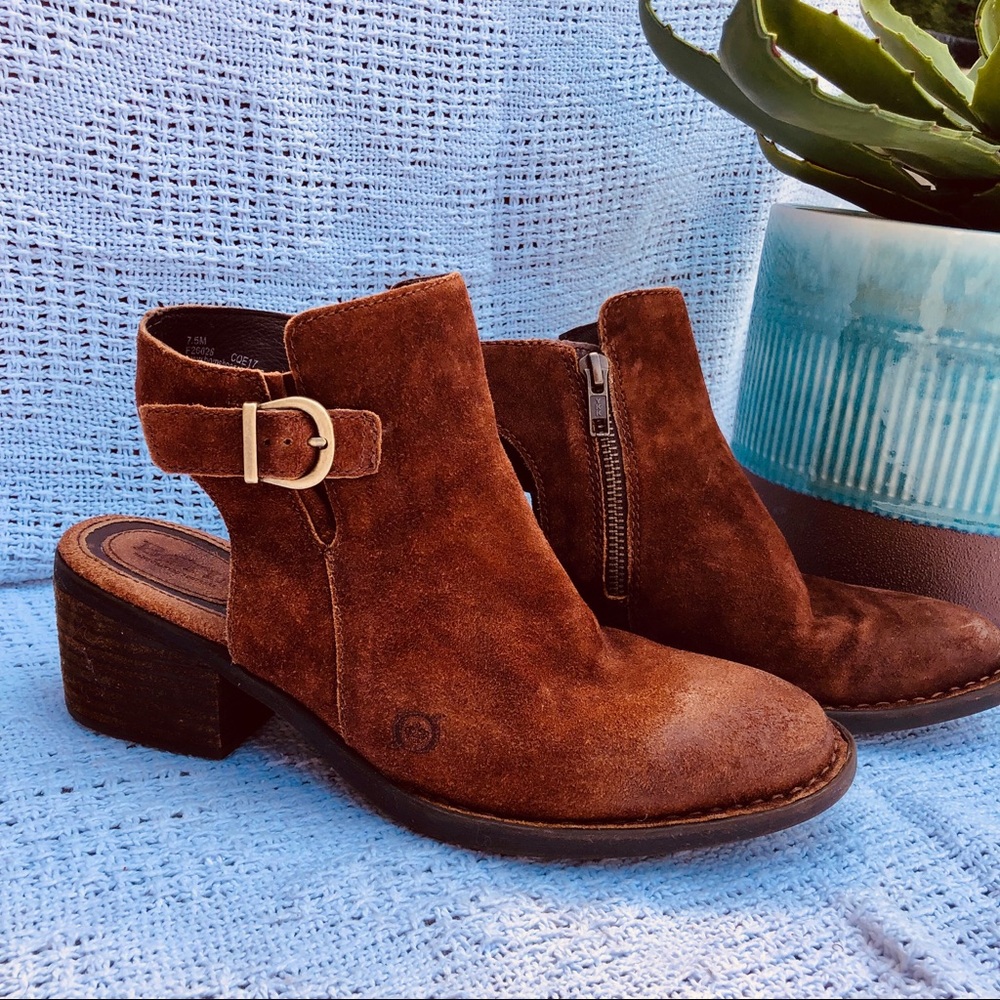 Suede Born Booties